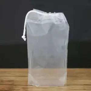 투명 외줄 조리개 비닐파우치 복주머니(10매)18x26+4 18x26+4cm