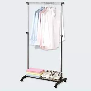 고품질 이동식 선반 수납함 1단 행거 다용도 수납장 편리한 가정용 수납행거 정리 WFIQHIE