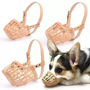 [콩심팥심]강아지입마개 애견 입마개 강아지 개 짖음방지 플라스틱 외출용