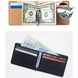 슬림 스타일 세련된 가죽 머니 클립 카드 지갑 머니클립 골프지갑 클립지갑 지폐클립