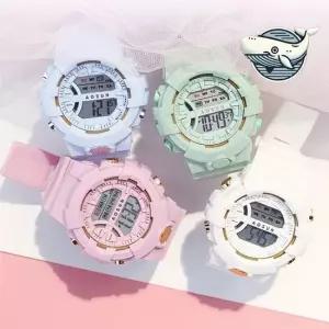 방수 전자 시계 남녀 공용 LED 타임피스 LED시계 디지털시계 손목시계 컬러시계 패션시계