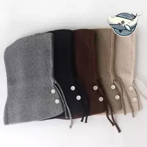 따뜻한 니트 넥워머 후드 넥케이프 겨울방한 목보호폴라 목방한 넥토시 넥워모