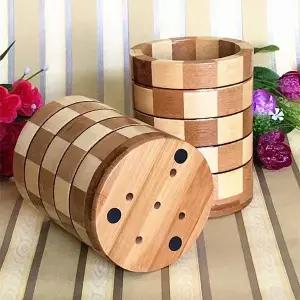 대나무 수저 정리함 주방 포크 수납통 보관대 보관용기