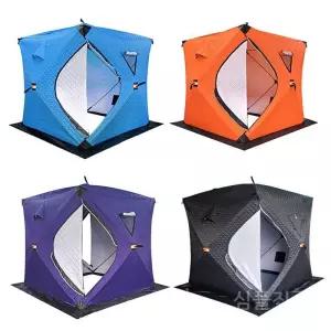 겨울빙어텐트 오렌지 텐트 바람막이 방한 방수 캠핑 빙어낚시 낚시텐트 아이스