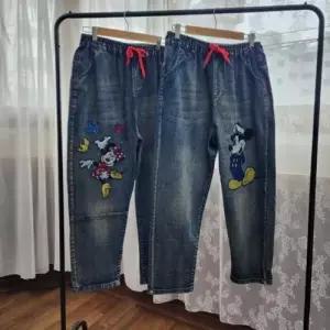 배기핏 봄가을 데님 여성청바지 밴딩 청 배기청 WFK2GY4