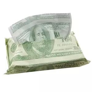 [셀러허브 생활리빙]대박기원 사각넵킨 달러티슈 뽑아쓰는 돈휴지 집들이