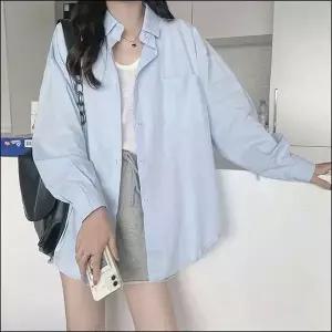 간절기 봄 여름 3컬러 셔츠 긴팔 여자 넉넉한핏 루즈핏 남방