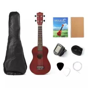 백양나무 우쿨렐레 콘서트 풀세트 8종 브라운 악기 입문용우쿠렐라 입문자우쿠렐레