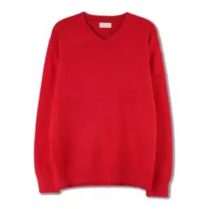 남자 소프트 앙고라 스판 브이넥 긴팔 니트 SG-KN-Q029-레드