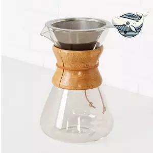 세련된 우드핸들 드립포트 0.8L 고급스러운 커피용품 커피메이커 드립커피메이커