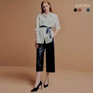 [루시앙]루시앙 Faux leather 벨티드 팬츠 (4color)