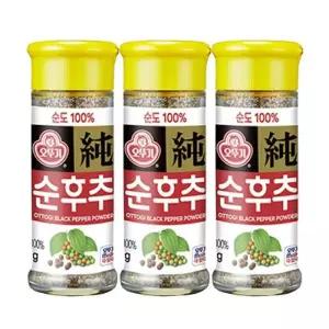 오뚜기 순후추 후추 플라스틱 용기 조미료 양념 45g 3개 오뚜기 순후추 45g / 후추 플