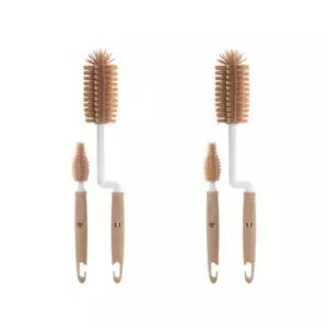 리에또 회전형 젖병 젖꼭지 세척솔 세트 브라운 X2