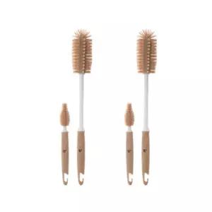 리에또 젖병 실리콘 젖병솔 젖꼭지 솔 세트 브라운 X2