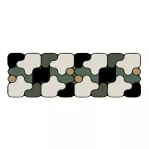 큐브 주방 발매트 규조토 물기제거 모던 롱 딥그린티