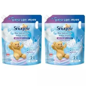 스너글 세탁 세제 리필 블루스파클 딥클린 2L X2개