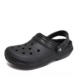 [크록스]클래식 라인드 클로그 슬리퍼 블랙 203591-060 909736
