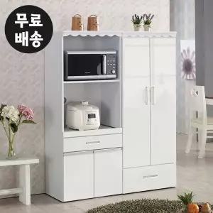 [벤티스가구]라파 주방 렌지대 수납장 세트 부엌 예쁜 디자인 다이 선반장 밥솥장(양문수납장)