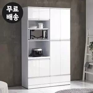 [벤티스가구]다엘 주방 수납장 세트 그릇장 다용도 렌지장 밥솥장 밥솥다이 부엌(1200/화이트)