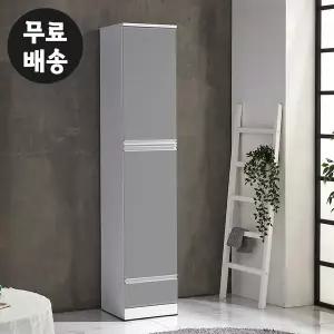 [벤티스가구]다엘 주방 틈새장 수납장 소형 보조 그릇장 좁은 미니 냉장고옆 찬장(400/그레이)