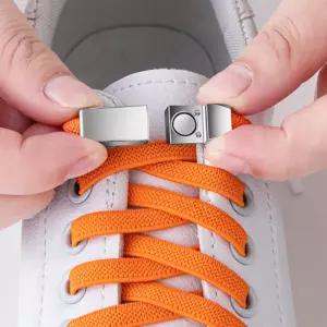 매듭없는 메탈 신발끈 마그네틱 자석 버클 무매듭 운동화끈 세트 편리한 패션 여성신발소품