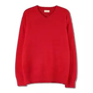 남자 소프트 앙고라 스판 브이넥 긴팔 니트 SG-KN-Q029-레드