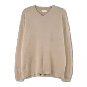 남자 소프트 앙고라 스판 브이넥 긴팔 니트 SG-KN-Q029-베이지