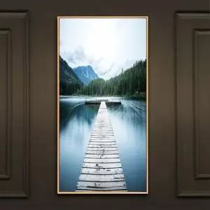 . Ltd. 주 Tree 호수와 다리 캔버스 그림액자