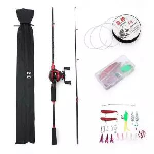 [알티피아]고피싱 베이트 릴+루어+낚싯대세트 오색합사라인 1.6m