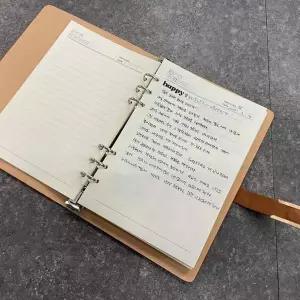 데일리 RN678812 6공 A5 만년 다이어리 노트 브라운