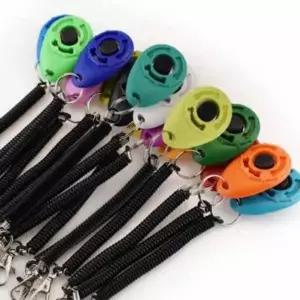 [골드스마일]애견 훈련 클리커 손목걸이 강아지 교육 도구 이중 버튼 딸깍이