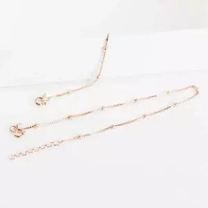 (실버) 슬림 큐브 체인 발찌