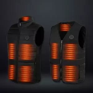 겨울용 발열 열선 온열 조끼 등산 낚시 보온 조끼