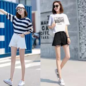 여성 밑단 컷팅 언발란스 여름 반바지 3부 핫팬츠 NGV6+7kDl