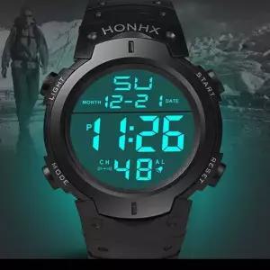 디지털 LED 방수 스포츠 남성용 전자 손목 시계