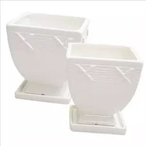 미니 다육 화분 세라믹 도자기 화분 인테리어 베란다 받침 사각 다육