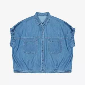 [베스띠벨리]소매밴딩슬리브리스데님셔츠 BKBAE2471