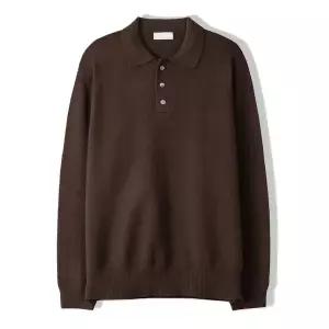[리빌모아]남자 프리미엄 모달 벤코 버튼 카라넥 니트 SG-KN-Q033-브라운