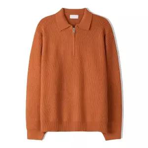 [리빌모아]남자 프리미엄 모달 하찌 반집업 카라 니트 SG-KN-Q032-오렌지