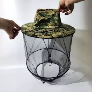 모기 차단 낚시 등산용 방충 그물 모자 야외용 벌레 방어망