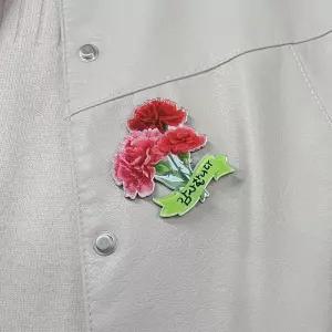 카네이션 자석 브로치