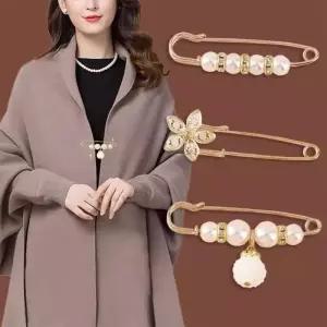 진주 옷핀 세트 패션 브로치 바지 허리조절 옷고정