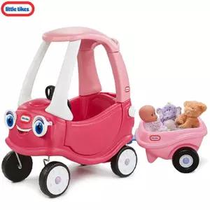 리틀타익스 코지쿠페 프린세스 지붕차+트레일러 전동차 미니승용완구 생일선물 돌선물