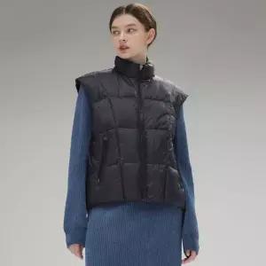 [스케쳐스]여성 아이코닉 튜브 패딩 베스트블랙 908796