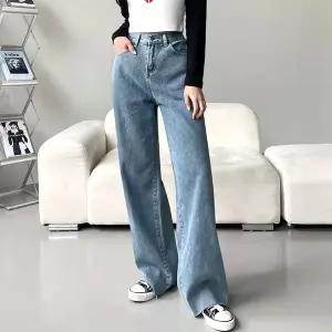 [하프클럽/]롱 뒷밴딩 청바지 데님 팬츠 봄가을 루즈핏