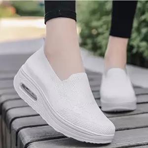 [엄지척]여성 에어 슬립온 니트 워킹화 스니커즈 경량 운동화