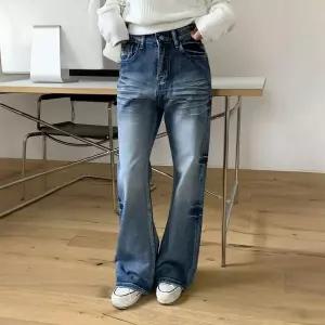 [하프클럽/옷자락]여자 봄신상 빈티지 워싱 부츠컷 데님 팬츠