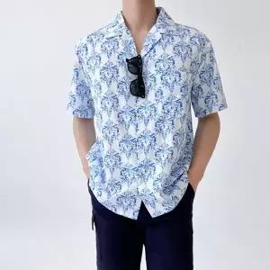 블레오 남자 여름 바캉스 비치웨어 반팔 남방 셔츠 DM2601081346