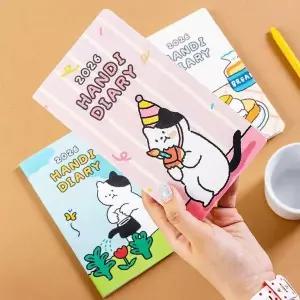 고양이 디자인 핸디 다이어리 귀여운 플래너 개인 일정 관리 노트 1P