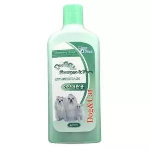 강아지 올인원 샴푸 400ml 화이트 색상 셀프 목욕용